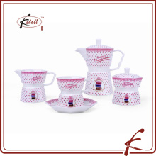 Octagon pink factory teapot set wholesale